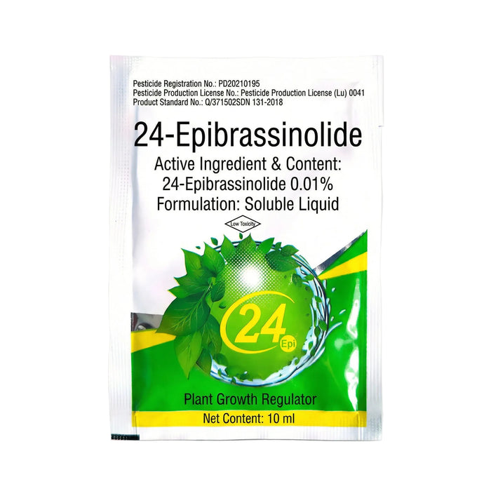 0.01% 24-Epibrassinolide soluble liquid plant growth regulator for vegetables and fruit crops.