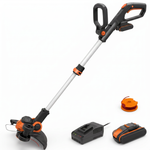 20V cordless grass trimmer with battery and charger lightweight design