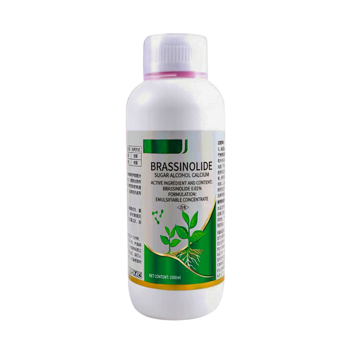 28-Epibrassinolide 0.01% EC, a plant growth regulator supporting root development, flowering, and fruit set.