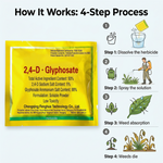 Soluble herbicide powder providing fast and effective control of broadleaf and grassy weeds.