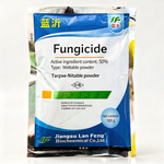 Applying Carbendazim fungicide to citrus tree leaves for disease control