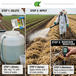 Microbial Straw Decomposer speeds up the breakdown of straw, stubble, and farm waste into nutrient-rich organic compost in just 15-30 days