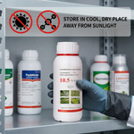 Emulsifiable concentrate (EC) insecticide, combining systemic and contact effects for effective pest control in fruit crops.