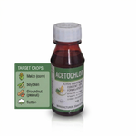 Pre-emergence herbicide solution designed to prevent weed growth in fields before crop emergence.