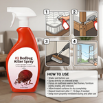 Spraying insecticide on mattress seams to eliminate bed bugs and their eggs effectively.