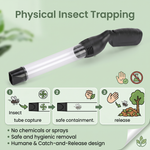 Battery-operated insect control device for portable and convenient pest management at home or outdoors.