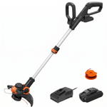 cordless grass trimmer with 2.0Ah battery and fast charger included