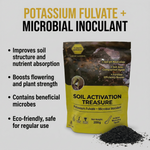 Bio-organic Soil Activator Fertilizer ideal for flowering plants like roses, jasmine, and hibiscus, improving flower size and bloom duration.