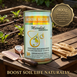 Eco-friendly microbial biofertilizer enriched with beneficial probiotics, designed to improve soil health and plant growth