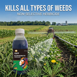 Herbicide effective against a wide range of weeds in orchards and agricultural land.