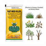 Powerful herbicide granules for eliminating a wide variety of weeds in fields, lawns, and gardens.