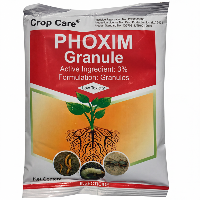 Granular insecticide applied to soil for underground pest control