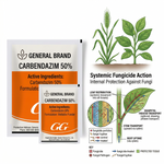 Wettable powder fungicide helping prevent and control fungal infections in rice, cereals, and plants.