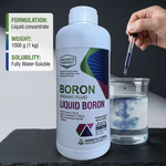 High-performance liquid boron fertilizer that improves flower retention and enhances fruit set in crops and plants.