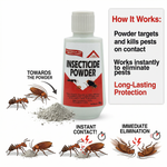 Close-up view of 30g insecticide powder granules, effective for pest control.