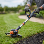 grass trimmer with instant command feed line system for continuous cutting