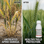 Systemic insecticide designed for the effective control of wheat aphids, preventing yield loss and promoting healthier wheat crops.