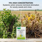 Ideal for directed spray applications in vineyards, plantations, and shrub-infested land for focused weed control.