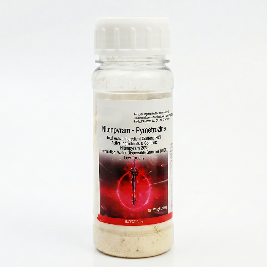 Pymetrozine 60% + Dinotefuran 20% WDG provides effective control of sucking pests like aphids, whiteflies, and planthoppers in crops.