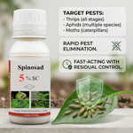 Works through both contact and ingestion to rapidly eliminate pests like thrips, aphids, and moths while providing long-lasting protection