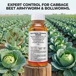Liquid microemulsion insecticide that dilutes easily with water for convenient foliar spray application.