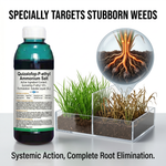 Simple dilution and spray application for effective coverage and targeted weed control, avoiding direct crop contact.