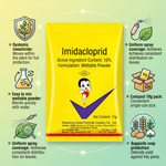 Imidacloprid 10% WP ensuring efficient pest management and reduced crop damage in agriculture.