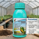 Pre-emergence solution protecting crops from weeds before they emerge, ideal for use in agricultural fields.