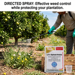 Controls grasses, broadleaf weeds, and perennial species in non-crop and plantation areas, ensuring thorough weed suppression.