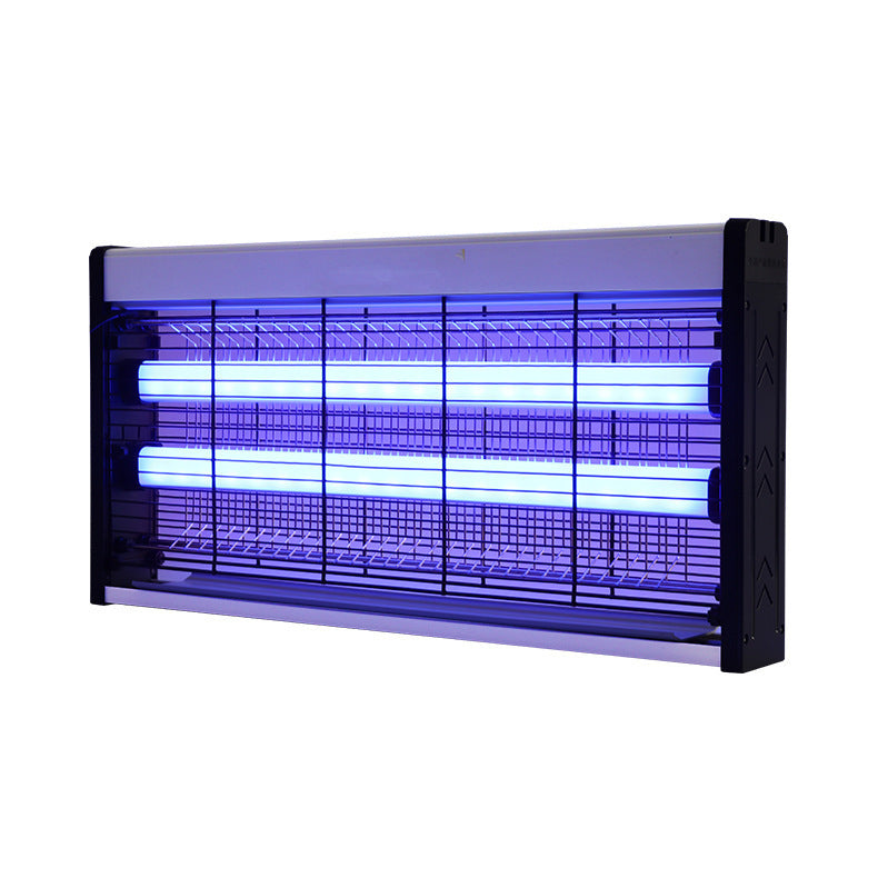 Electric LED mosquito and fly killer lamp for indoor and outdoor use with powerful insect attraction technology