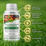 Boosts flowering and fruit set while improving overall crop yield and quality for grass and plants.