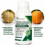 Seaweed extract and micronutrients work together to improve plant health, enhance flowering, and support fruit development