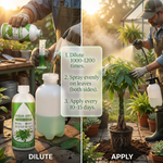 Quickly absorbed liquid fertilizer that delivers nutrients efficiently for faster and noticeable plant growth.