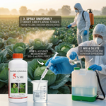 Lambda-Cyhalothrin 5% ME provides effective contact control of caterpillars, borers, and moth pests in vegetables and field crops.