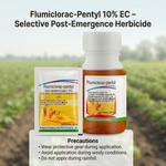 Emulsifiable concentrate providing fast and selective post-emergence weed control in agricultural fields.