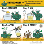 Soluble glyphosate herbicide granules offering long-lasting protection against a broad range of weeds.