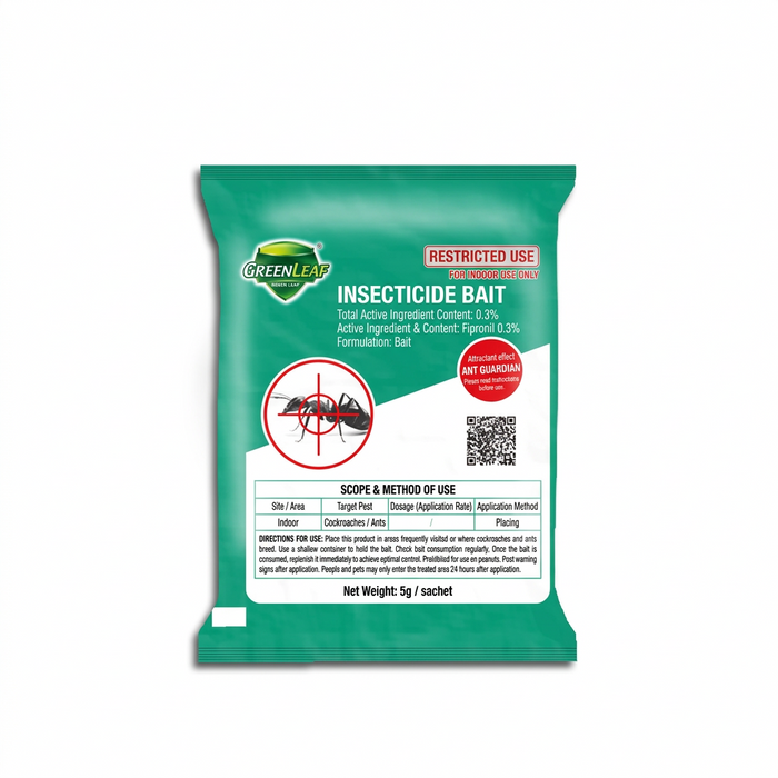 Green Leaf ant medicine powder being used in home kitchen to kill ants effectively