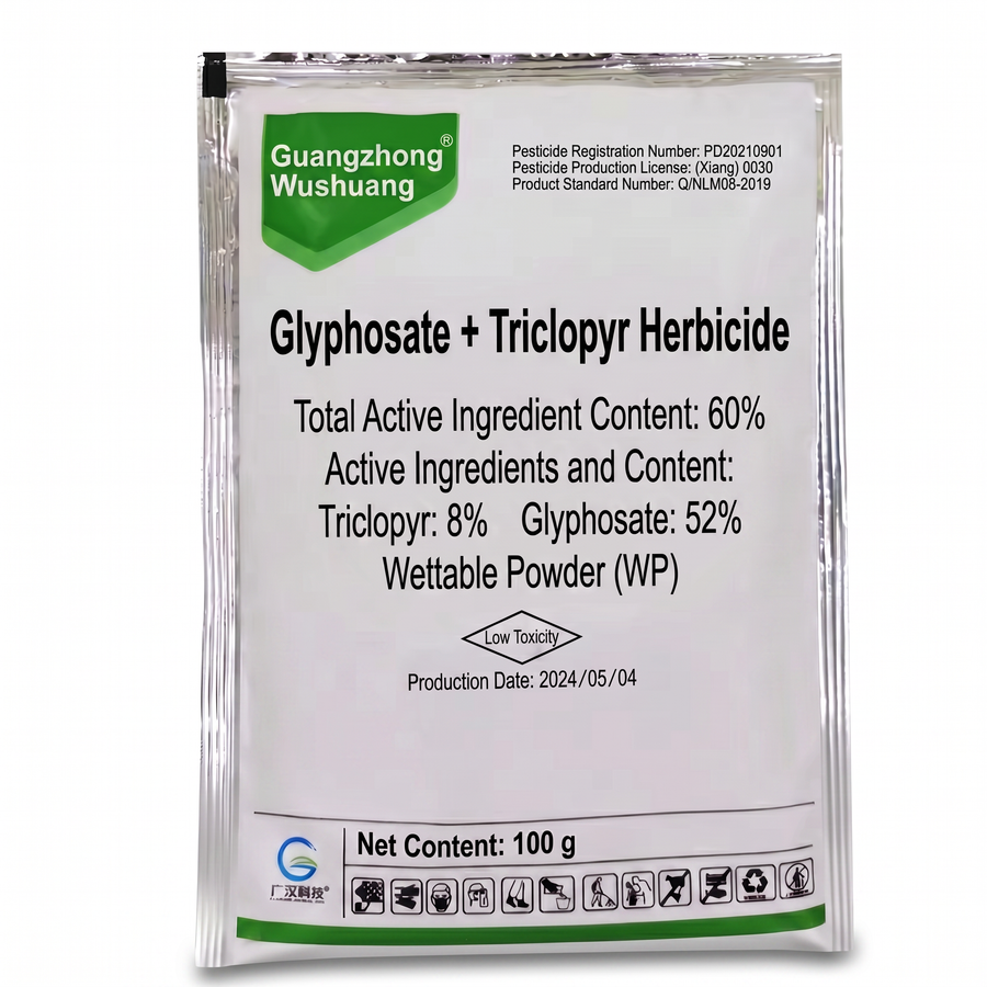 Glyphosate Trichloropyrimidinyl Phosphonate 60% delivers strong control over stubborn and deep-rooted weeds.