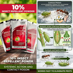 Imidacloprid 10% insect control powder effectively killing mosquitoes and flies.