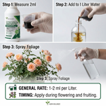 Quick nutrient absorption through foliar application, ensuring better plant health and more vibrant flowers and fruits