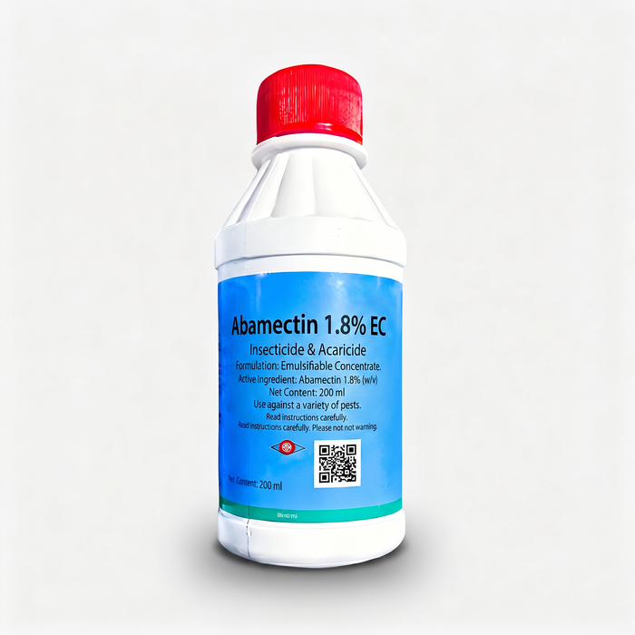 Abamectin 1.8% EC helps control mites, thrips, and leaf-feeding insects in vegetables, fruits, and ornamental plants.