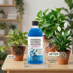Liquid Plant Nutrient Solution formulated for indoor plants and hydroponics, ensuring healthy growth and vibrant foliage.