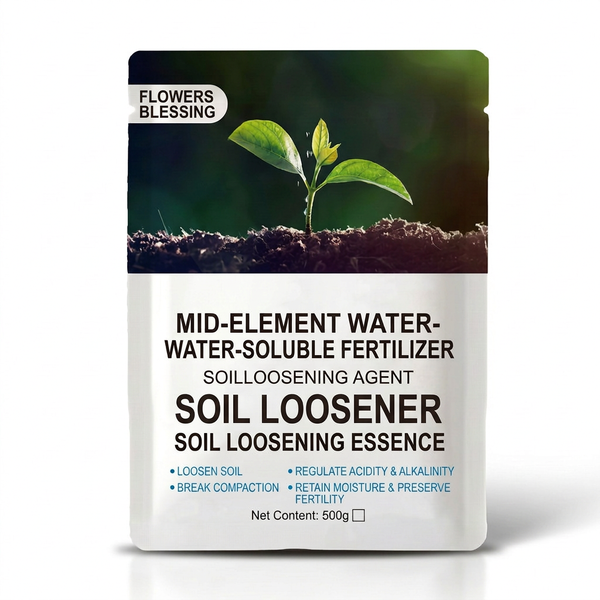 Granules of Loose Soil Essence designed to improve soil structure and water retention