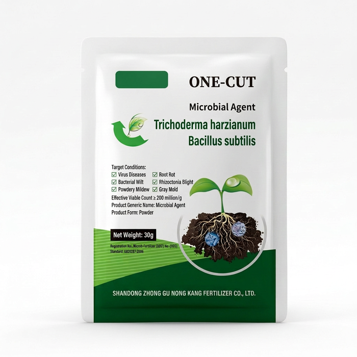 Bacillus subtilis-based microbial agent for soil disease control and fertilization.