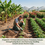 Fertilizer with Fulvic Acid for soil enhancement, supporting strong root systems and overall plant health