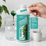Demonstrating the simple 1-2 ml per liter dosage of NPK Liquid Fertilizer for optimal plant nourishment.