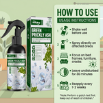 Applying fast-acting bed bug and mite killer spray on a mattress to eliminate pests safely without stains or odor.