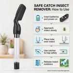 Lightweight portable insect and spider catcher tube used for safe and easy pest removal.