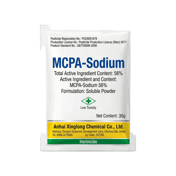 MCPA Sodium 56% soluble powder providing effective post-emergence broadleaf weed control in crops.