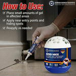 Powerful loose mouse killer gel designed for effective rodent control in the home, kitchen, and garden.